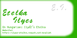 etelka ilyes business card